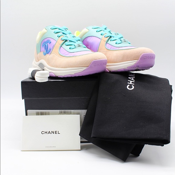 CHANEL Nylon Lambskin Suede Sports Runner Sneaker - Picture 7 of 7